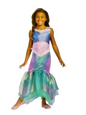 Disney Disguise Girls M 7/8 Ariel Little Mermaid Dress Halloween Costume